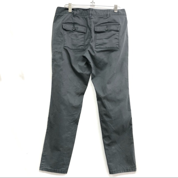LOFT Relaxed Skinny Cropped Twill Pants - Picture 2 of 7